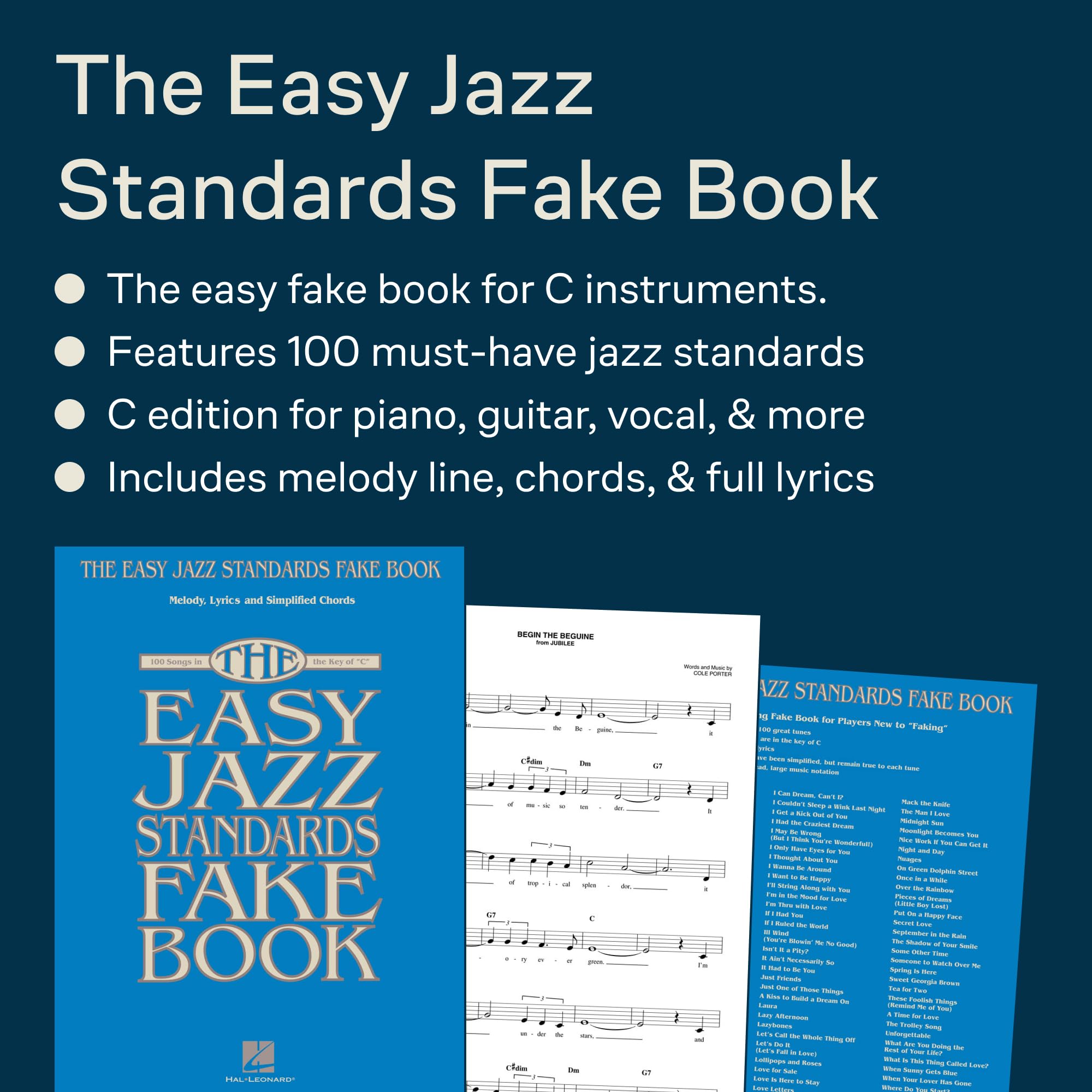 The Easy Jazz Standards Fake Book. Instruments en Do.