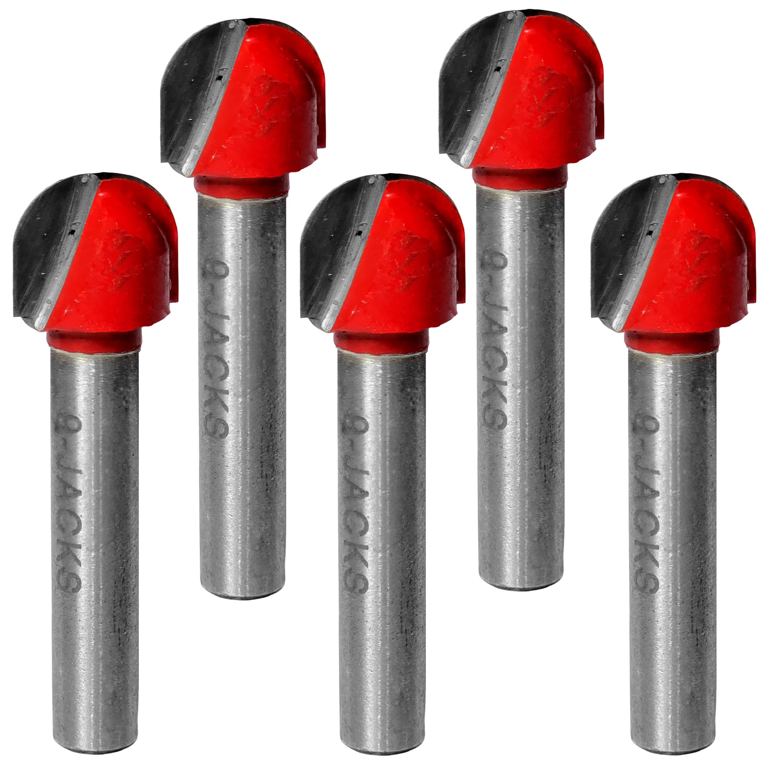 Digital Craft 5PC 6.35mm Shank Tungsten Carbide Router Bit Kit, 13mm Dia Edge Trimmer Bit for Woodworking, Smooth Grooving, Edge Profiling, Furniture Finishing, DIY Router-picture-37