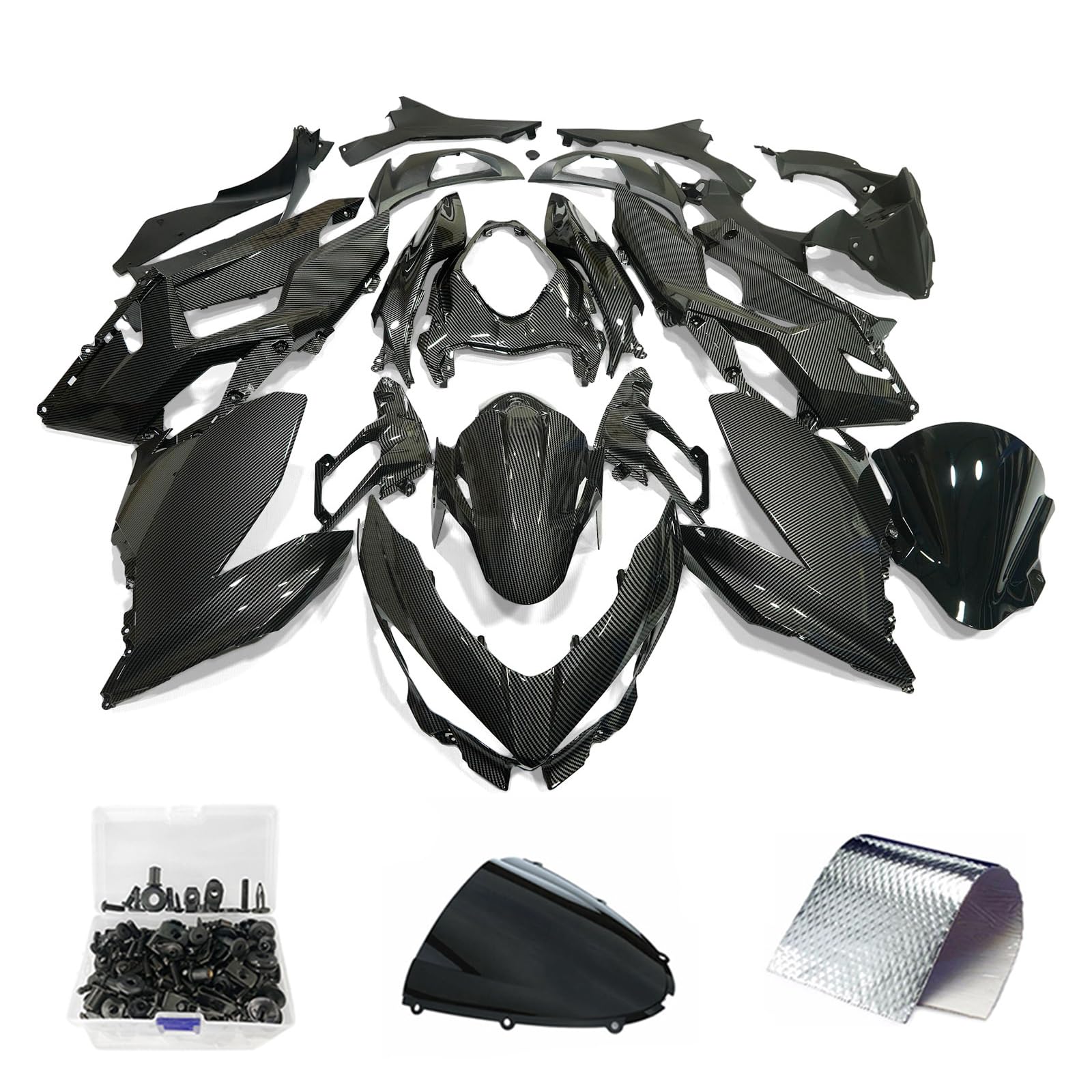 Amazon.com: ZXMT Carbon Fiber Painted Fit For Kawasaki Ninja 400