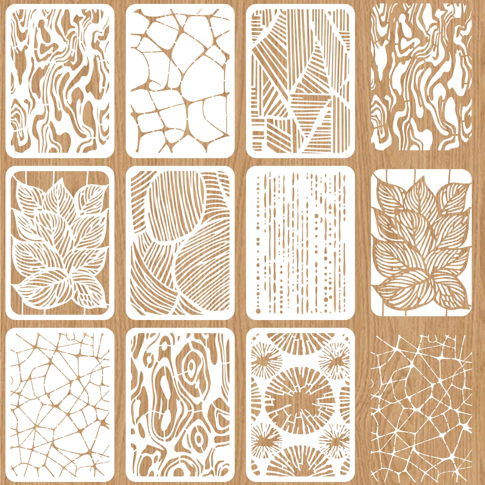 Pochoirs abstraits de peinture pour personnaliser facilement vos tissus et bois