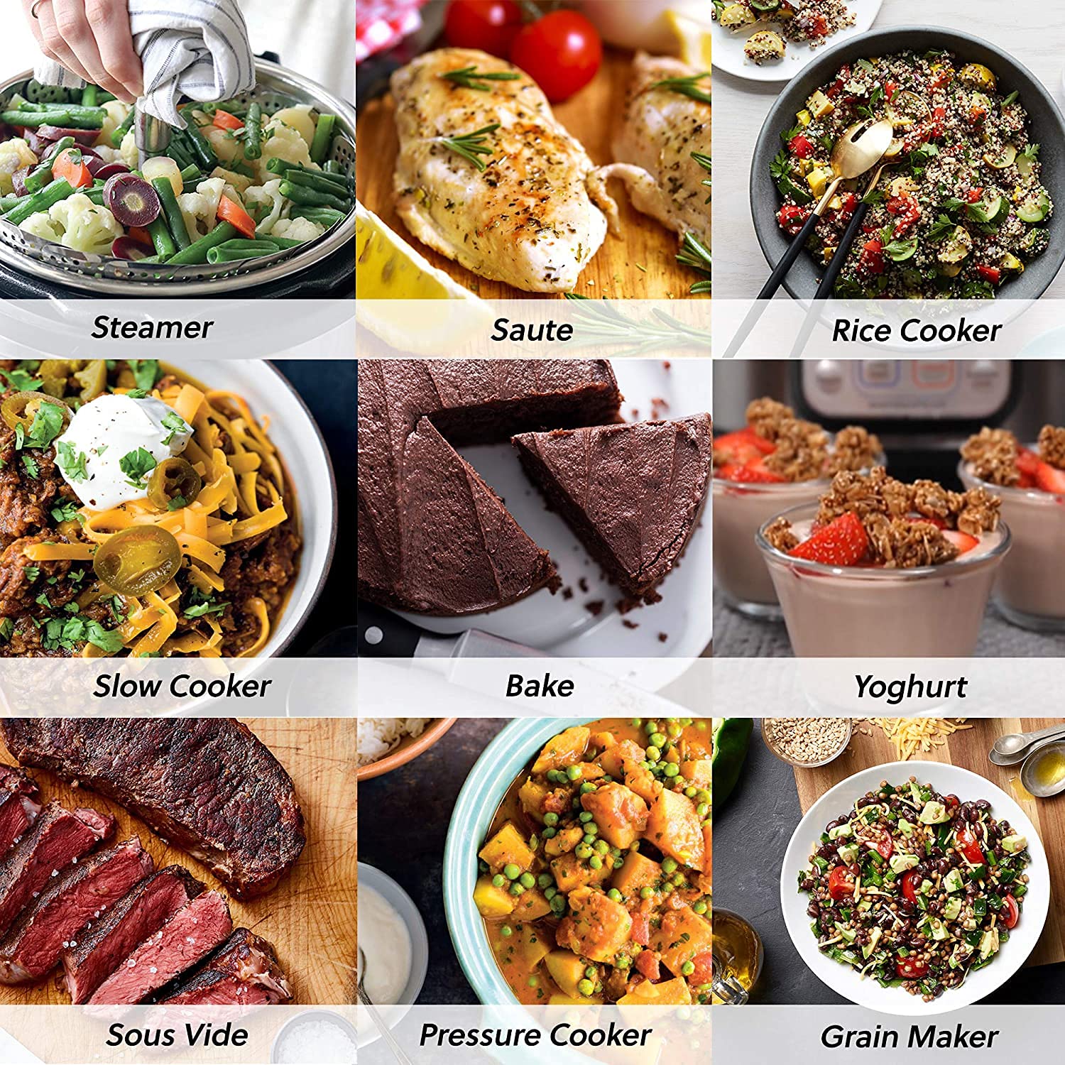 Instant Pot Duo Evo Plus 10-in-1 5,7L - Elektrischer Schnellkochtopf, Sterilisator, Schongarer, Reiskocher, Getreidekocher, Dampfgarer, Sauteuse, Joghurt zubereiter, Sous Vide, Backen & Speisewärmer