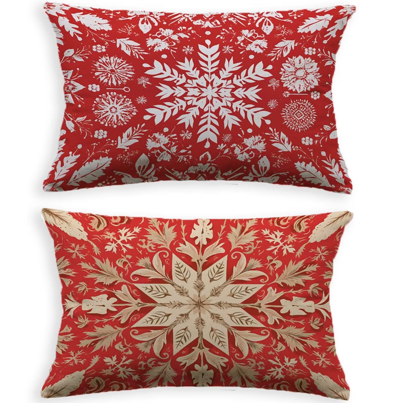 Housse de coussin rouge 80x100 lot de 2 velours rectangulaire