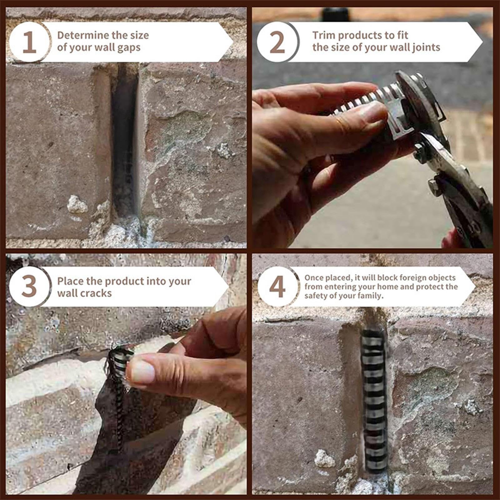 Copertura per fori di sfiato – Griglia di ventilazione da parete | rete resistente alle intemperie, facile montaggio, protezione piatta, struttura robusta, griglia con fori per muratura, paret