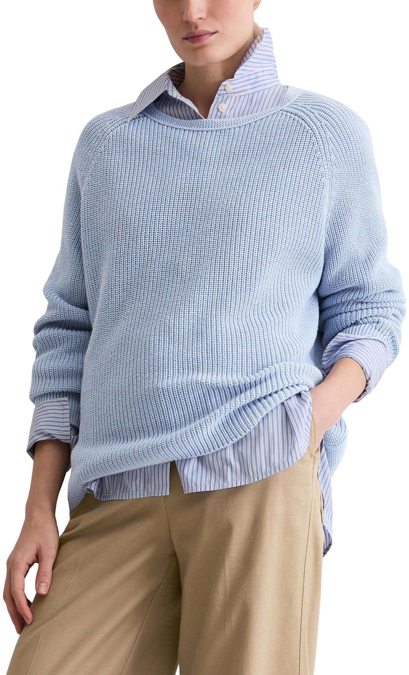 Marc OߴPolo Damen Strickpullover aus Bio-Baumwolle Loose Fit