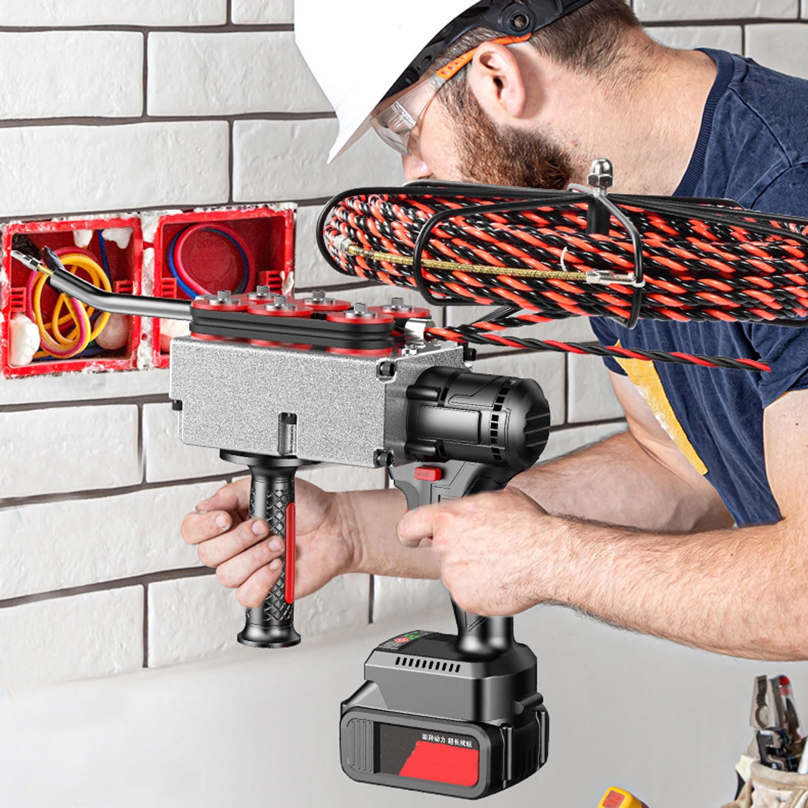 Enfile-tuyau électrique 21V machine automatique de cordage fil 15m