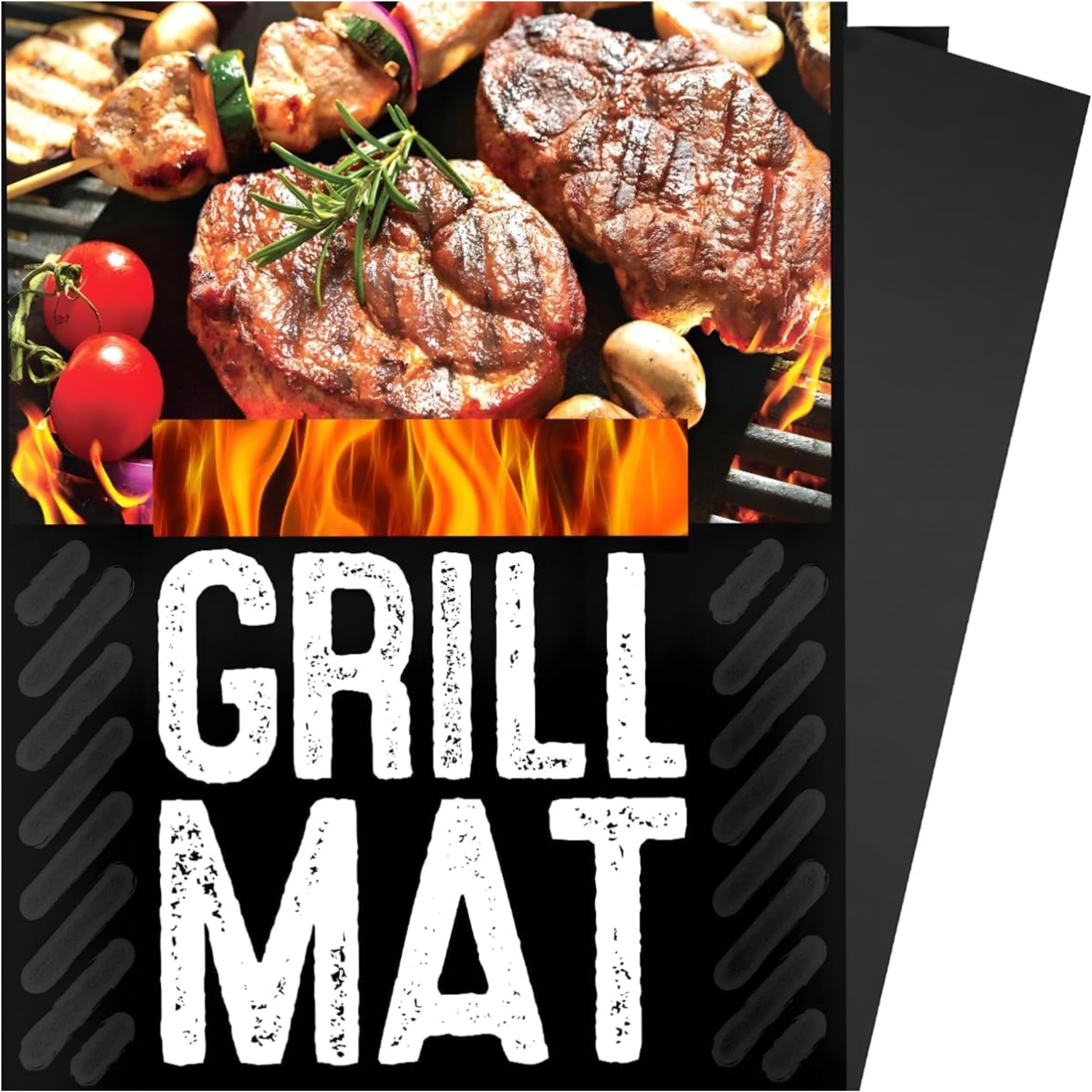BBQ Grill Sheets Mat ,100% Non Stick Safe ,Extra Thick,Reusable and Dishwasher safe, 3 piece of (13"x15.75")