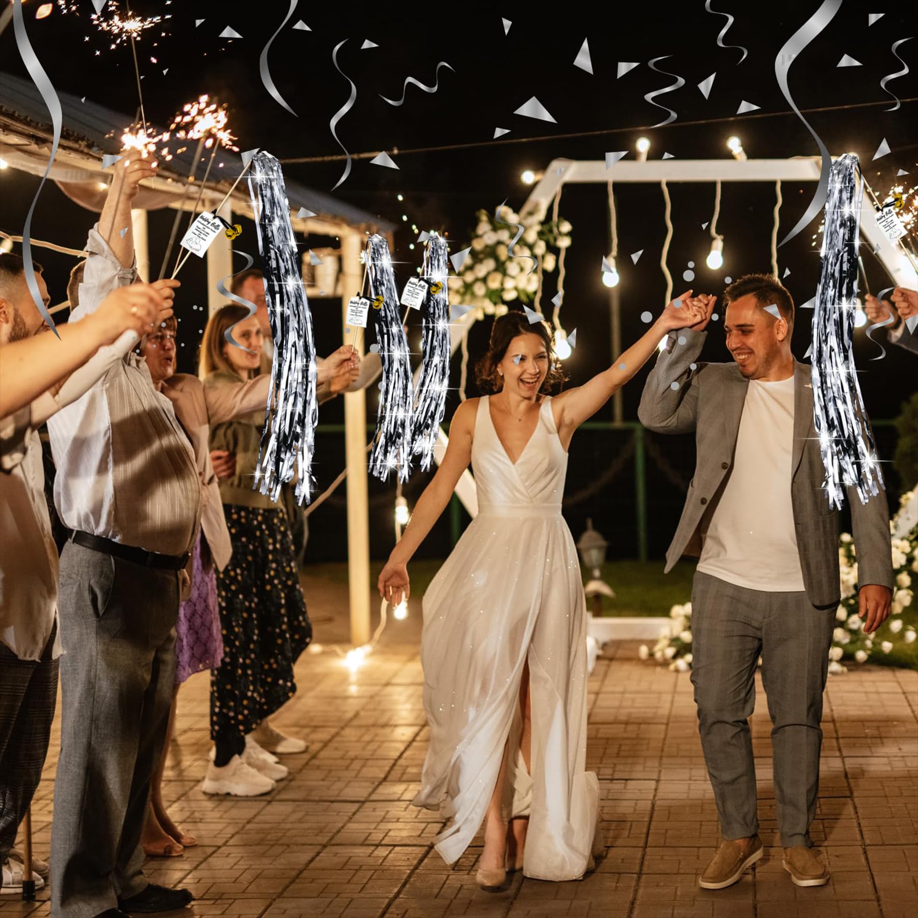 Bacchette Magiche Per Matrimonio Con Bagliore Di Luce LED Bacchetta Magica Con Campana Matrimonio Nastro 455842
