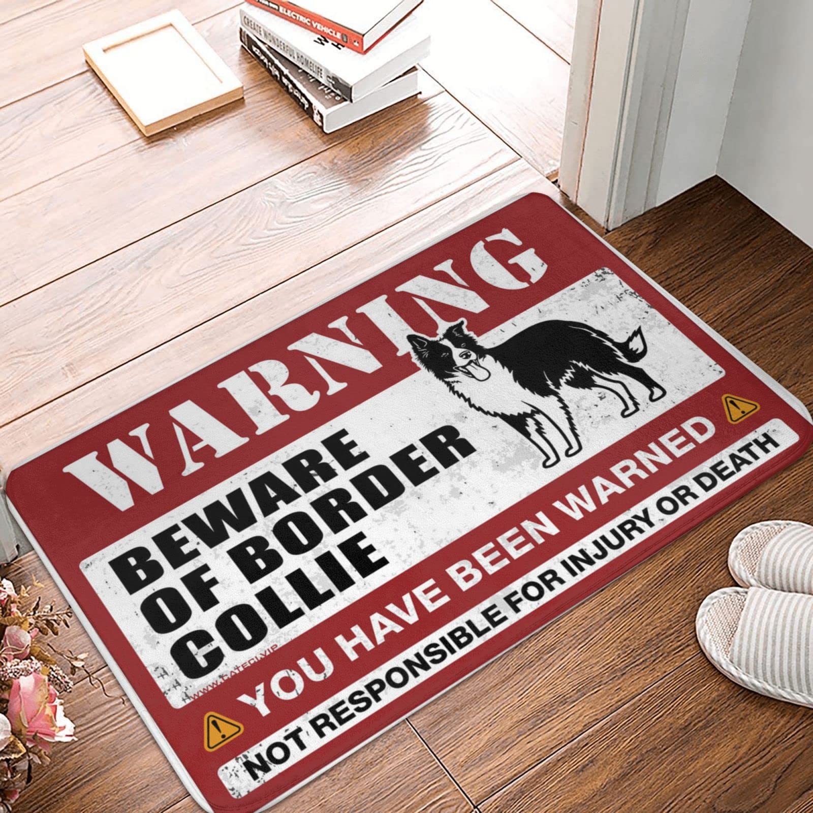 Paillasson Border Collie grand format 65 x 90 cm pour protéger vos sols en automne
