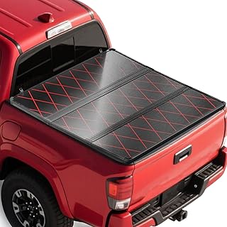 Hard Tri-Fold Truck Bed Tonneau Cover Fit for Ford Maverick 2022 2023 2024 2025 4.5FT Bed, Waterproof Locking Truck Bed Cover Compatible with Maverick, No Drill Installation, Aluminum