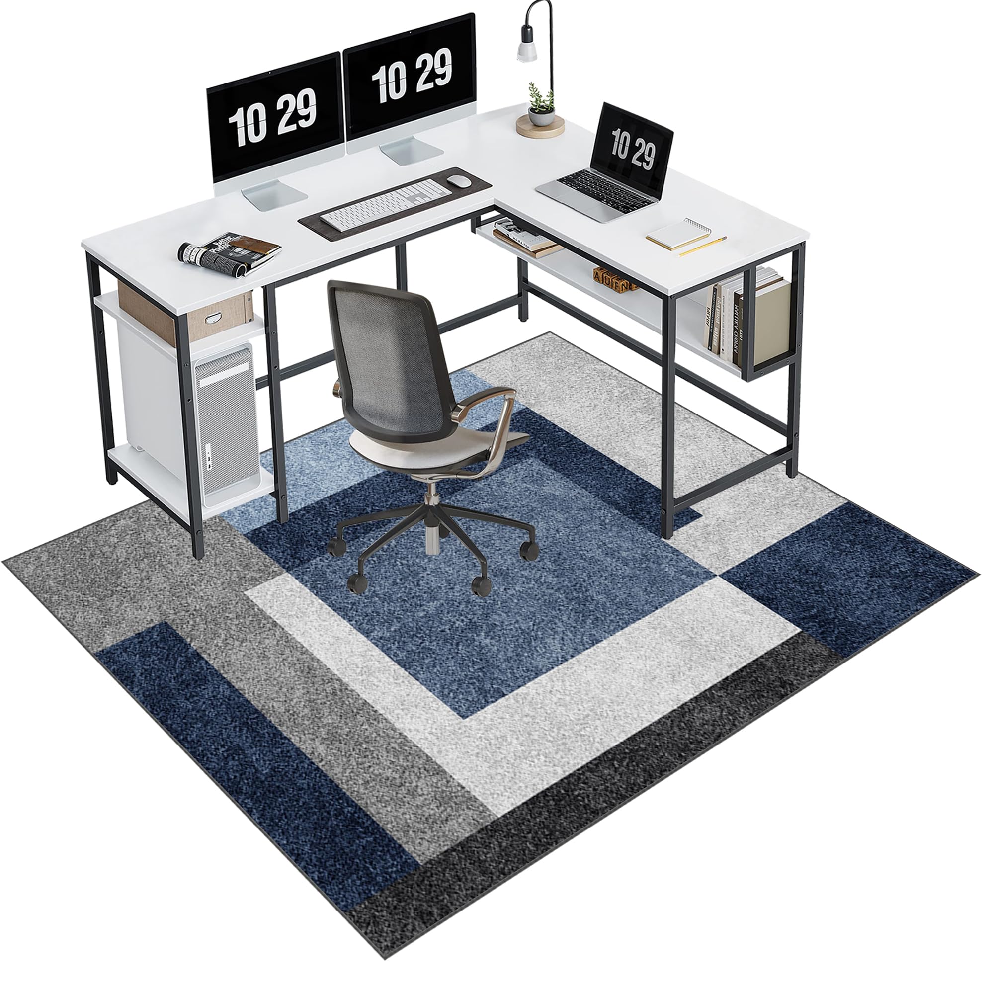 EYKWKB Office Chair Mat for Carpets, Carpet Protector Floor Mat, Desk Chair Mat for Carpeted Floors, Gaming Chair Mat, Floor Protector for Office and Home Desk Chairs 70 x 100 cm