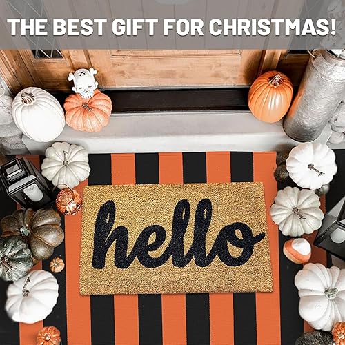 Miniatura 282 de IOHOUZE - Tapete a cuadros estilo búfalo de 5 x 8 pies para interiores y exteriores, lavable, para sala, tapete de bienvenida primavera-verano