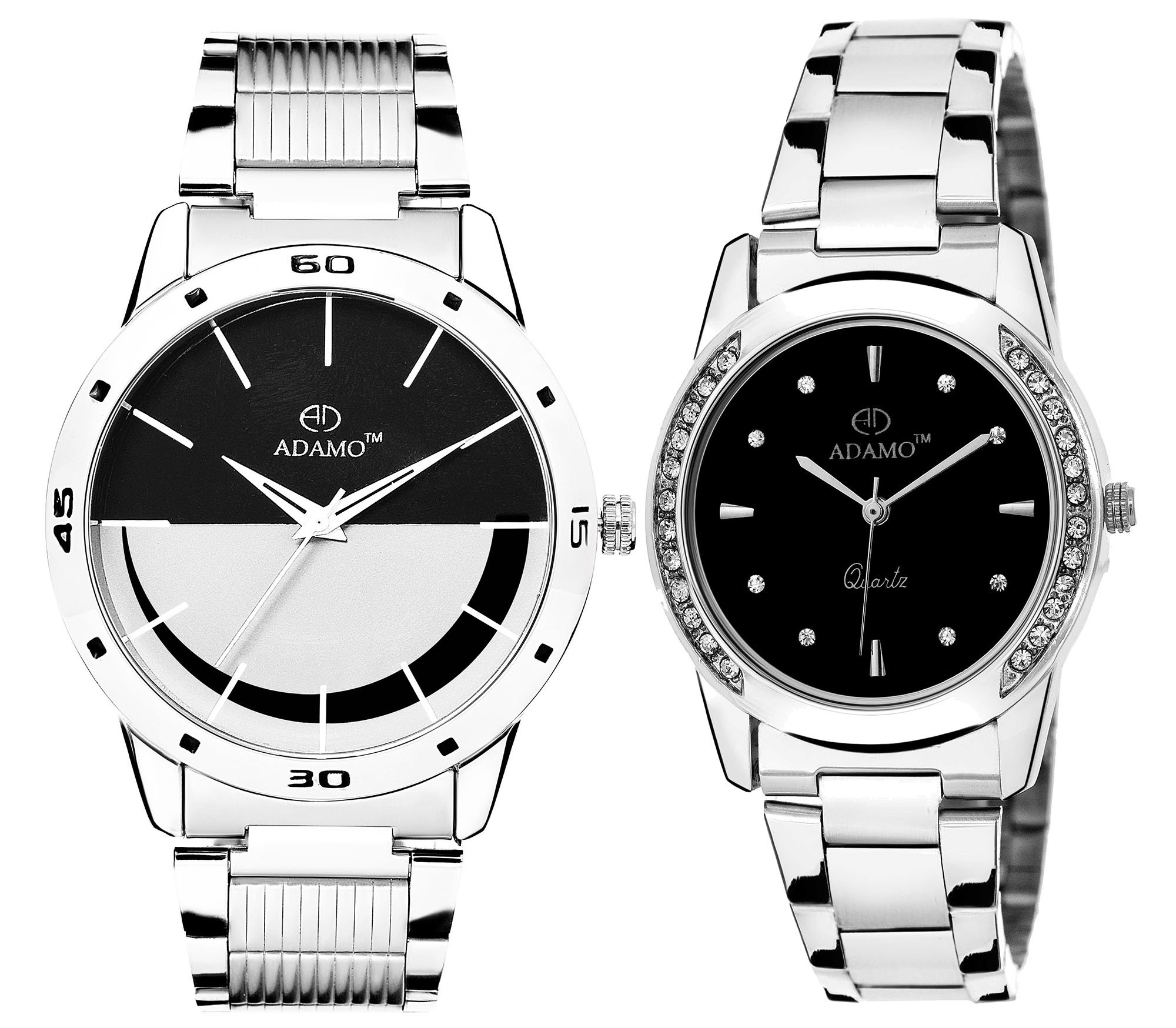 ADAMO Designer Couple Combo Wrist Watch 817-325SM02 (B076D4JRTJ) Amazon Price History, Amazon Price Tracker