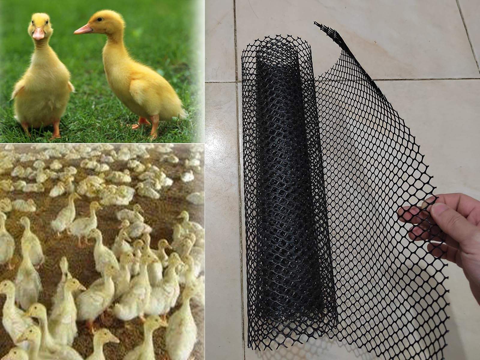 Rollo de malla de alambre de plástico negro, red de barrera para pollos, conejos, ardillas y gatos, perros, red de seguridad para interiores y exteriores, balcón, para mascotas y niños