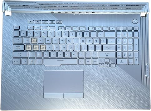 Original US Keyboard for ASUS ROG Strix G731/G712/G731GU/GL731GU/G712L 16-Pin Backlit Blue Keyboard Palmrest Touchpad Assembly Compatible with Part Numbers 13N1-9BA0N01,V185062FS1, 0KN1-9V1US11