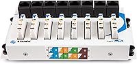 Vista 3 de Steren Concentrador de red de 8 puertos - Módulo de concentrador de datos de terminación FastHome Cat 5E - Conector de red de alta velocidad