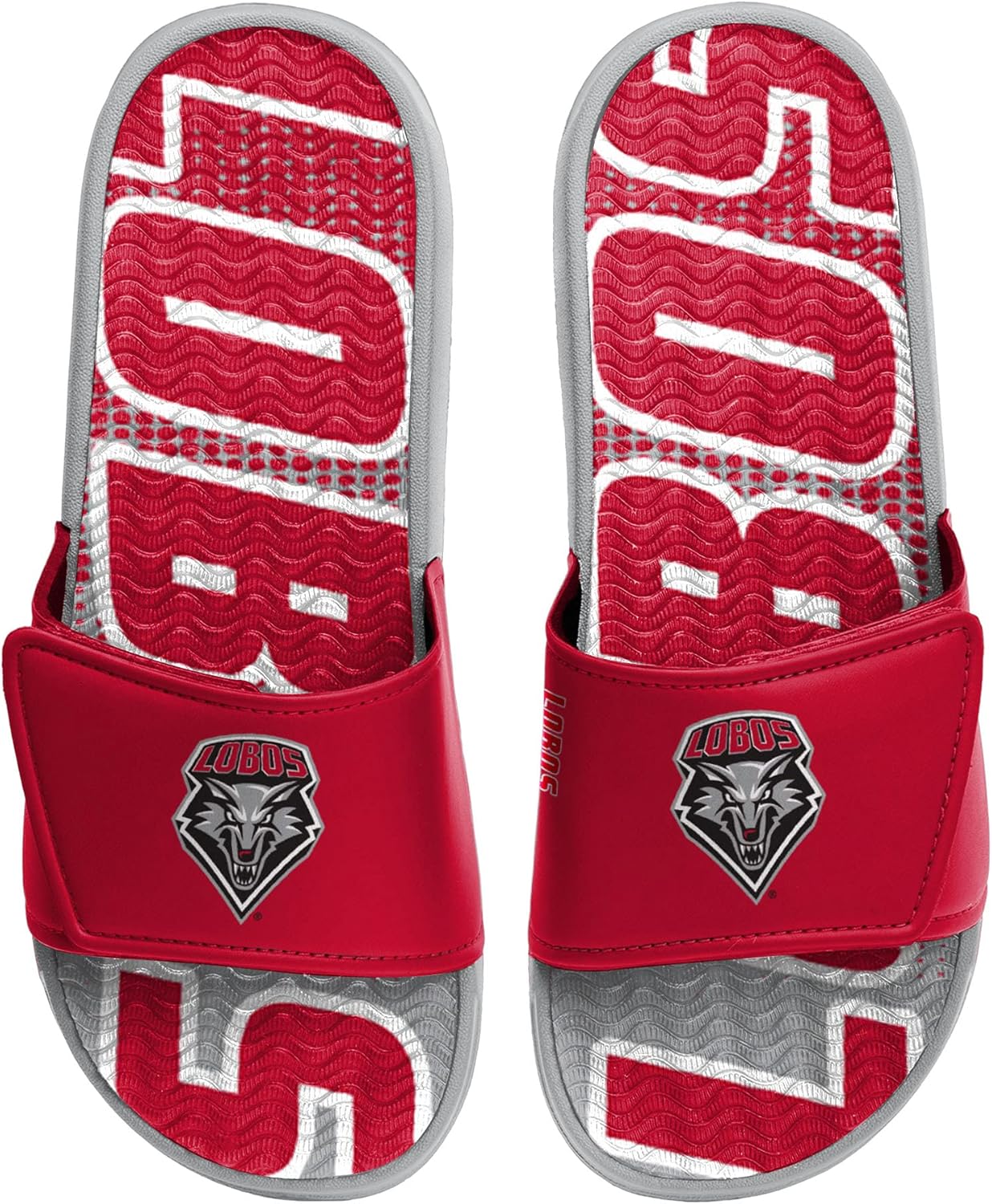 FOCO New Mexico Lobos NCAA Mens Gradient Wordmark Gel Slide - M - Image 2