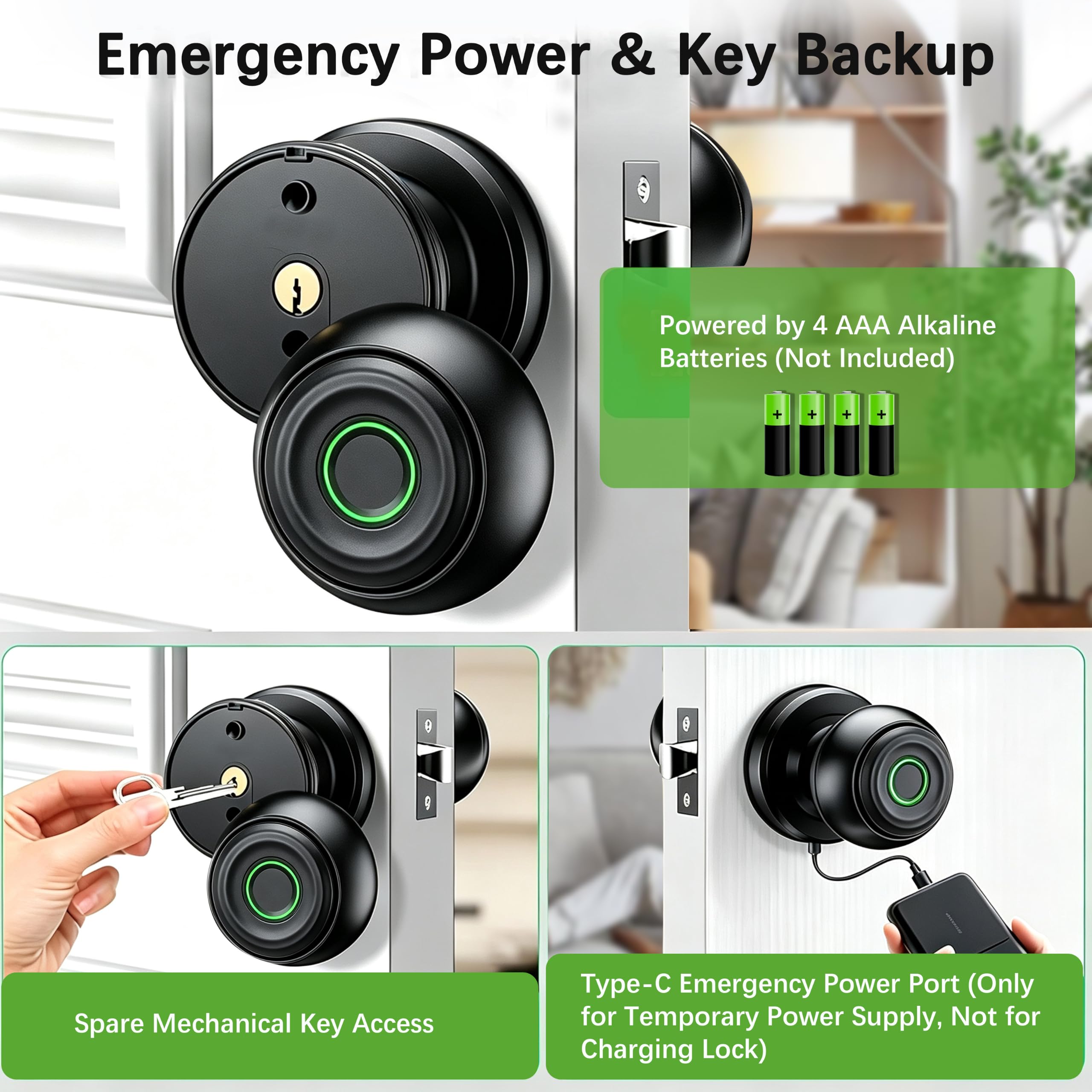 Smart Fingerprint Door Lock - Keyless Entry -6