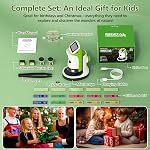 Kids Handheld Mini Microscope with Stand - 2.0" 4K Screen 1000X Digital Pocket Portable Miniscope Science Kit for Boy Girls 4-12 w/Slides Set EVA Case 32G Card