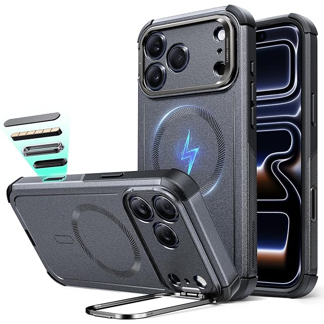 ESR ESR for iPhone 17 Pro Max Case Flex Stand, for MagSafe, Rugged, Grey
