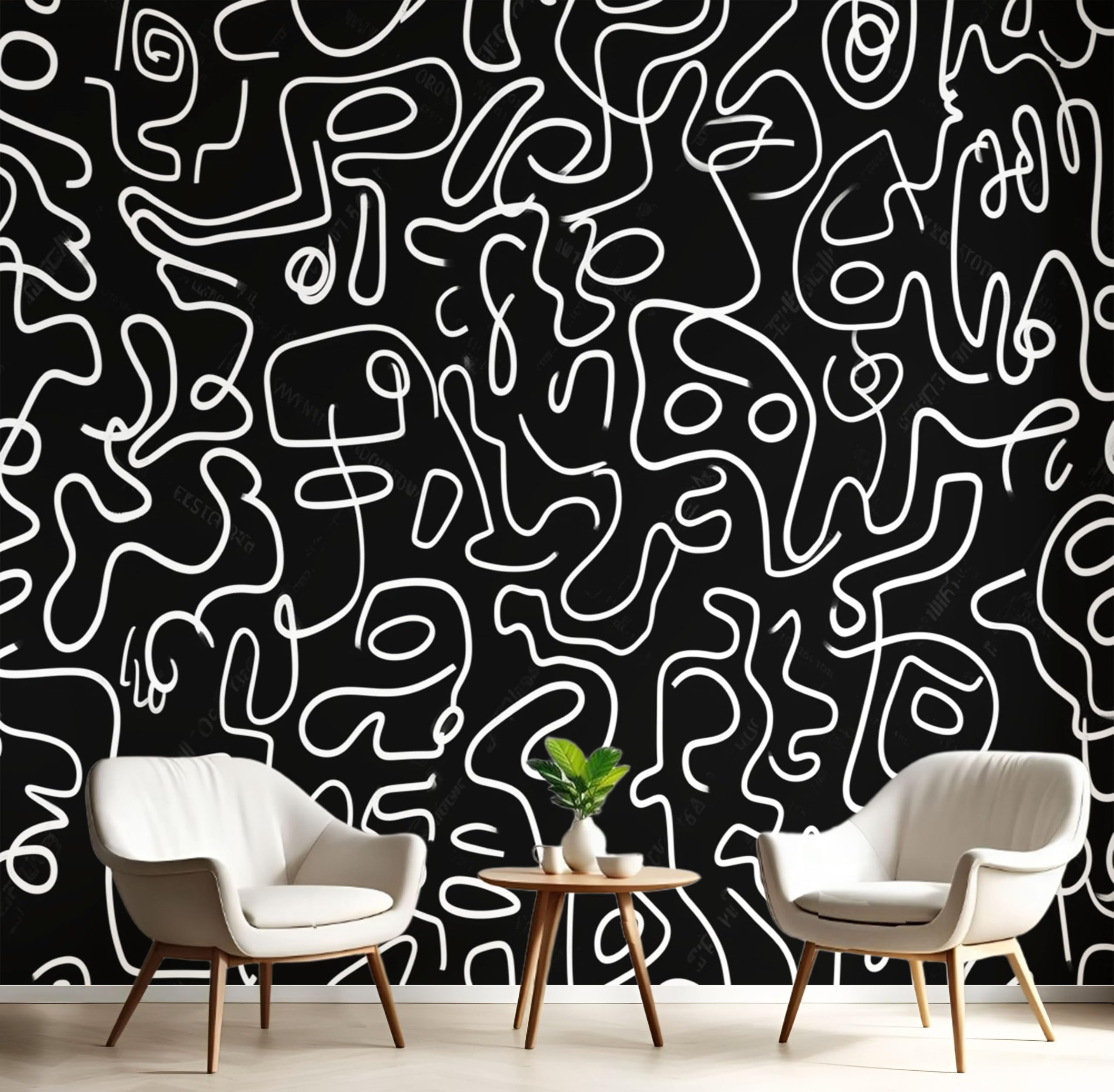 Fotomural papel pintado para pared grafiti abstracto 200x140cm mural sala dormitorio