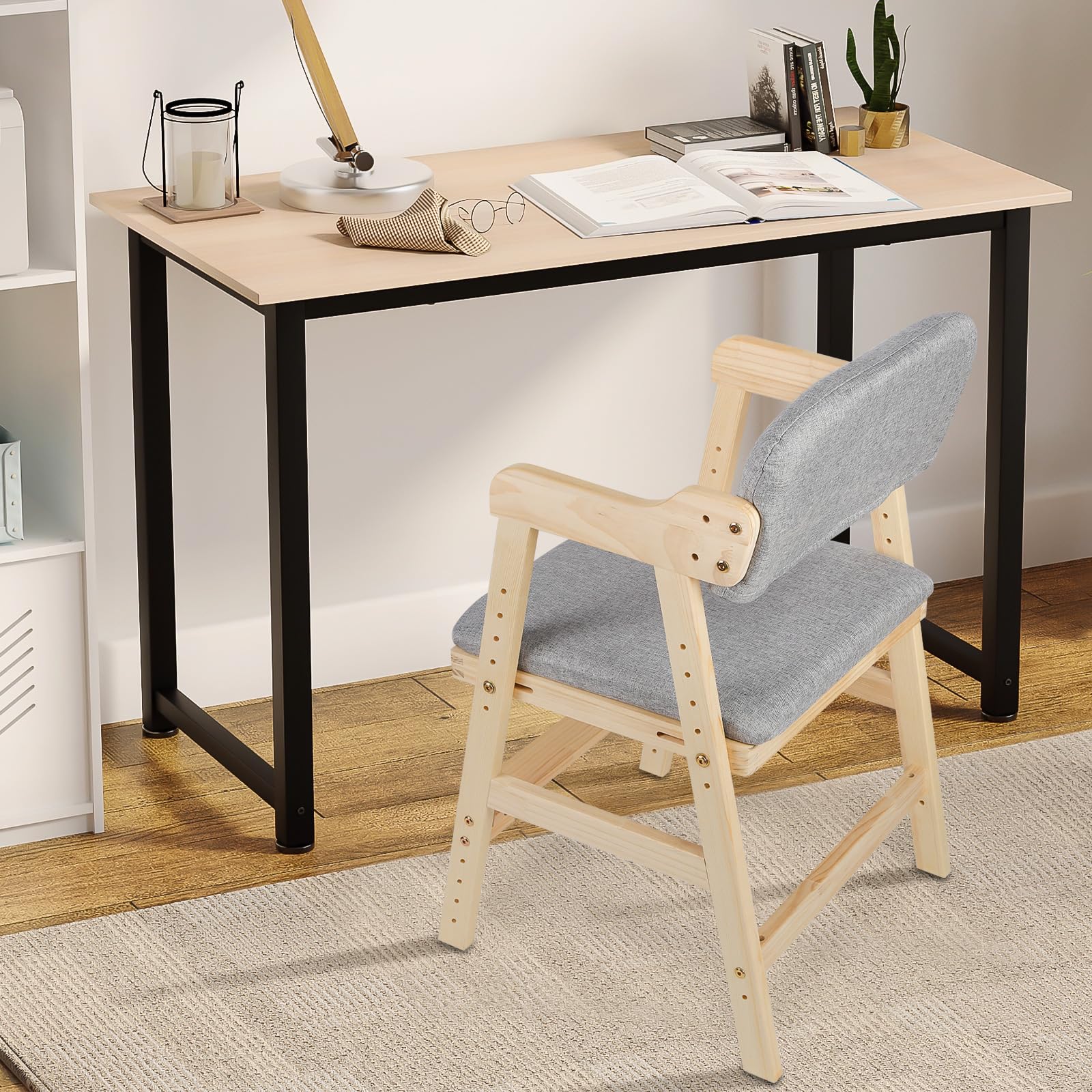Silla alta escalable de madera natural Sit Up 3 altura ajustable, 6 meses-10 años hasta 90 kg, silla de bebé resistente de seguridad, madera natural, niños y adultos