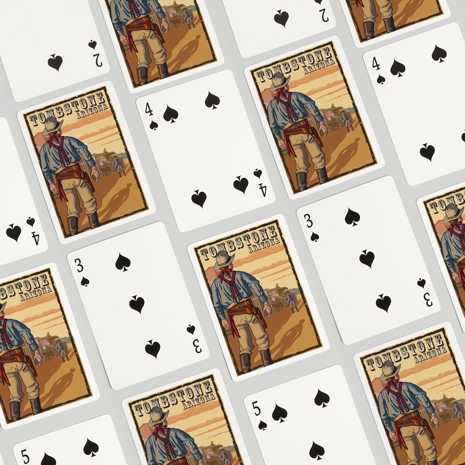 Lantern Press Tombstone, Arizona, Cowboy Standoff, 52 Playing Cards for Adults, Poker Size Card Deck