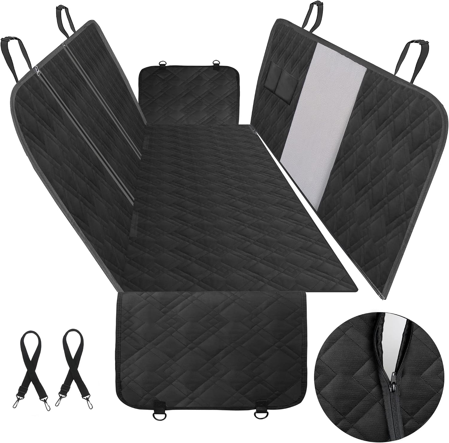 KIMHY Upgrade Dog Seat Cover, 60" W x 64" L Dog Car Back Seat Cover for SUVs & Trucks, Waterproof & Anti-Scratch Pet Car Seat Cover…