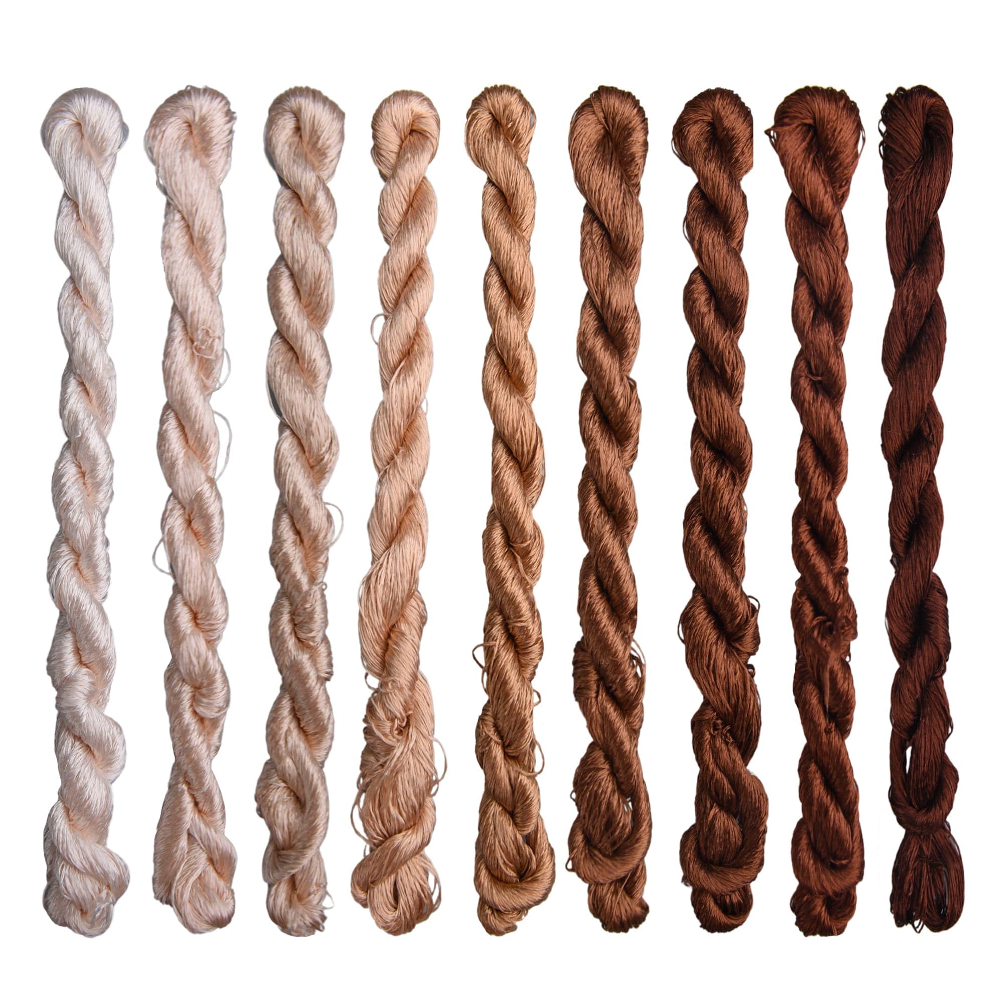 MINGGUXIUYI Natural 100% Silk Thread Handmade Embroidery Thread Floss (60)