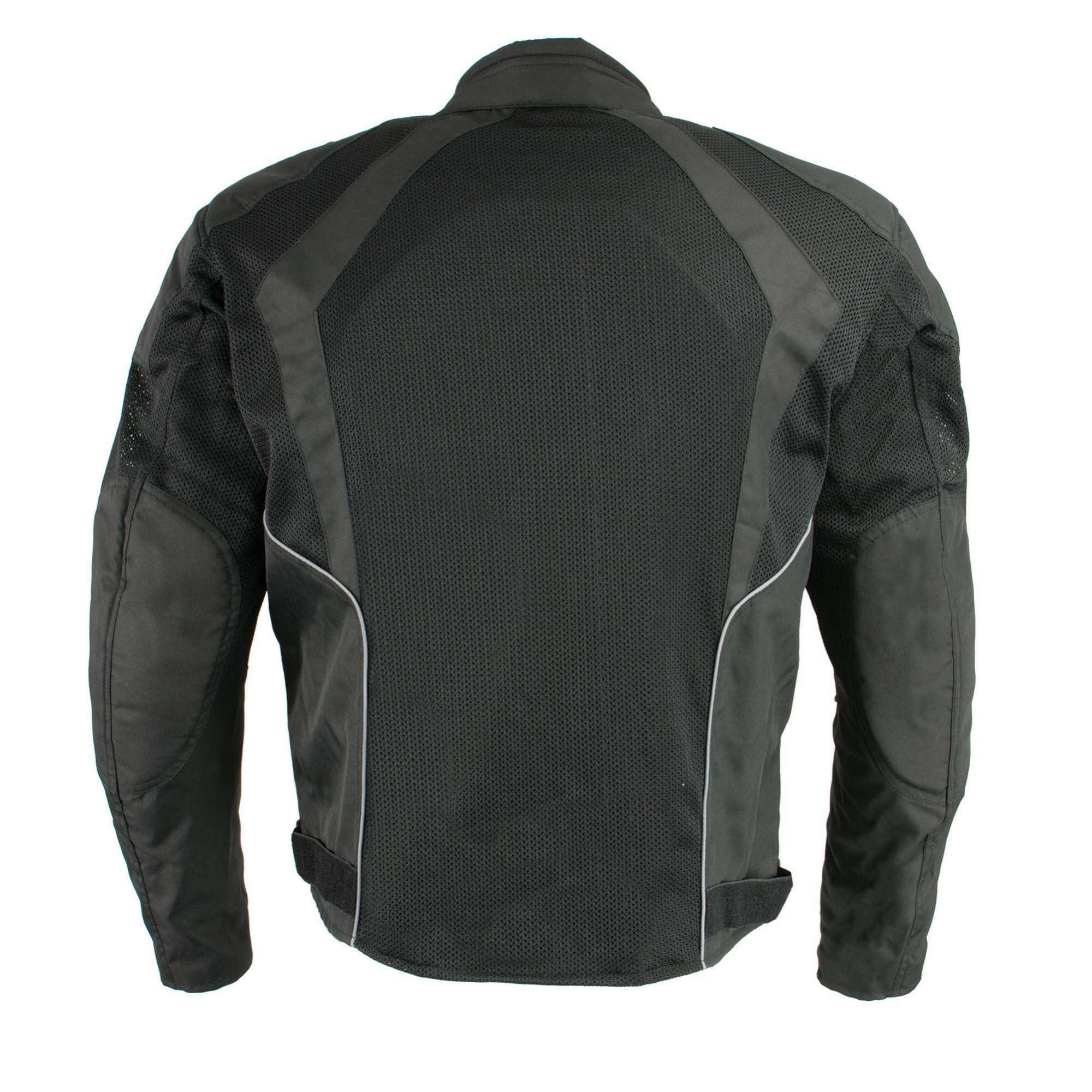 Milwaukee Leather MPM1793 Mens Black Mesh Racer Jacket with Armor - Large — view 3
