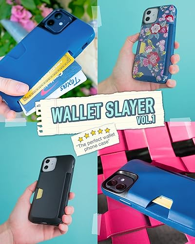 Miniatura 6 de Smartish - Funda tipo cartera para iPhone 1212 Pro - Wallet Slayer Vol. 1 Delgada + Protectora Soporte para tarjetas de crédito (Seda) - Blues on