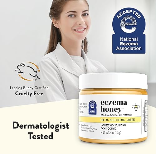 Miniatura 8 de ECZEMA HONEY Crema calmante original para la piel, jabón de avena y lavanda, paquete para pieles secas y sensibles - Libre de crueldad