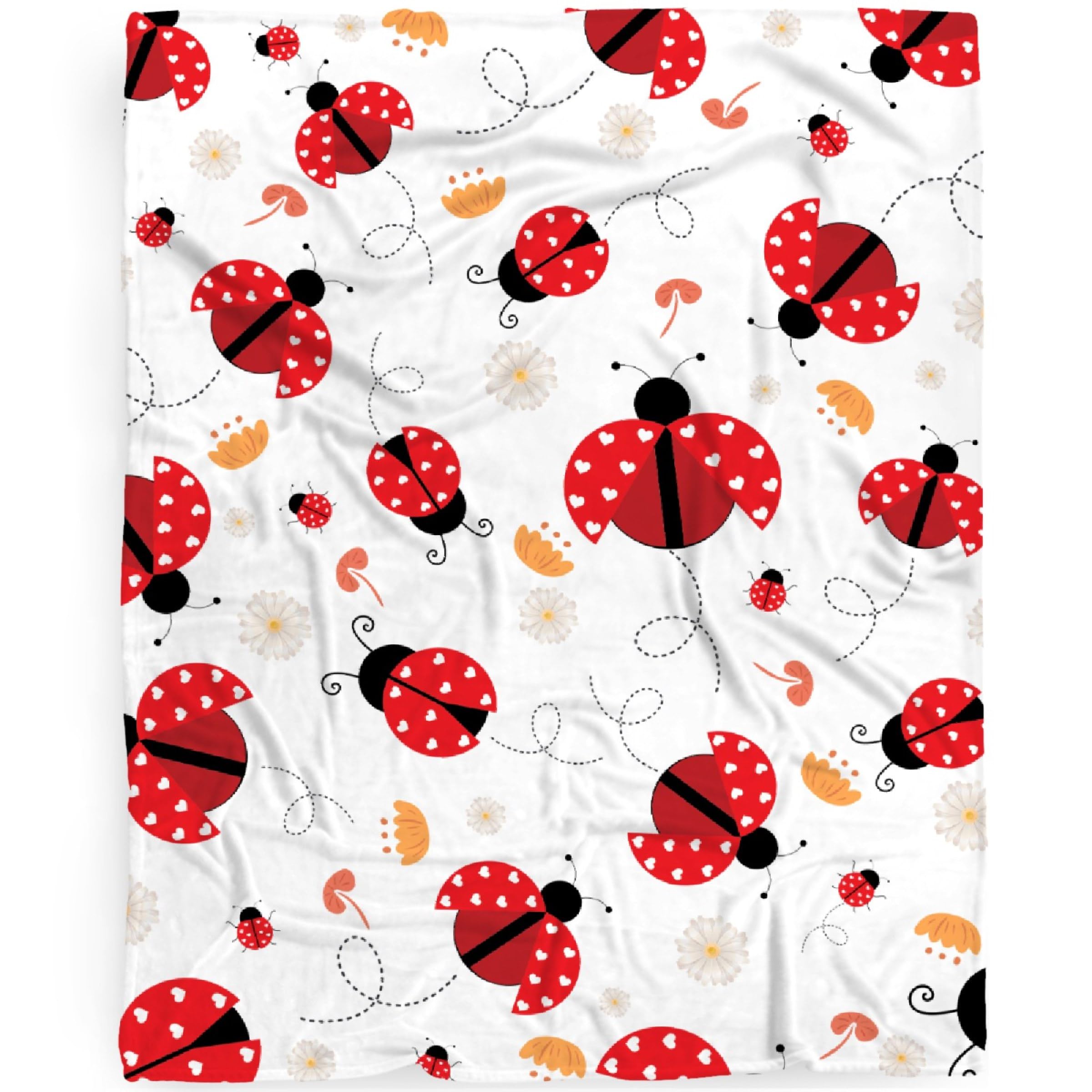 Lady-Bug Baby Blanket Gifts Super Soft Lady-Bug Toddler Blanket for Boys Girls, Newborn, Infant Nursery Crib 30x40 in for Pet/Toddler