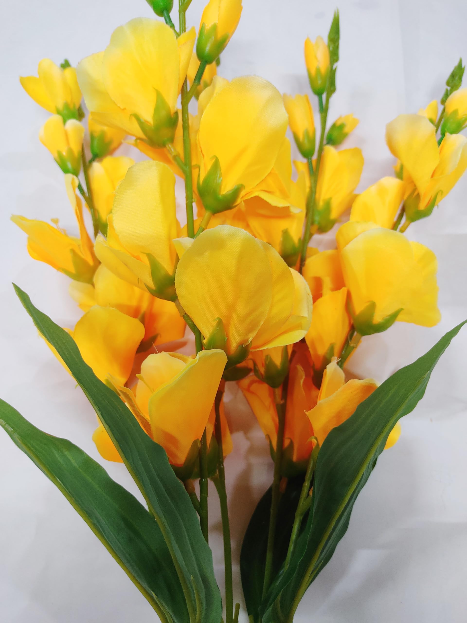 SAF Artificial Gladiolus Flower Bunch (60cm Long, Yellow) Lo -4 SAF Artificial Gladiolus Flower Bunch (60cm Long, Yellow) Lo -4