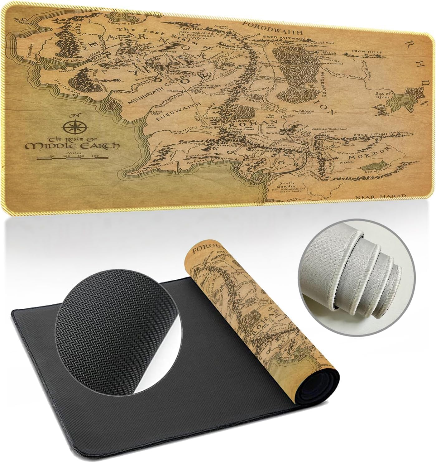 Playmat Board Game Card Game Trading Card Game Play mat Desk pad Original Hand-Painted Stitched Edges Smooth Surface Rubber Base 23.6x13.8in