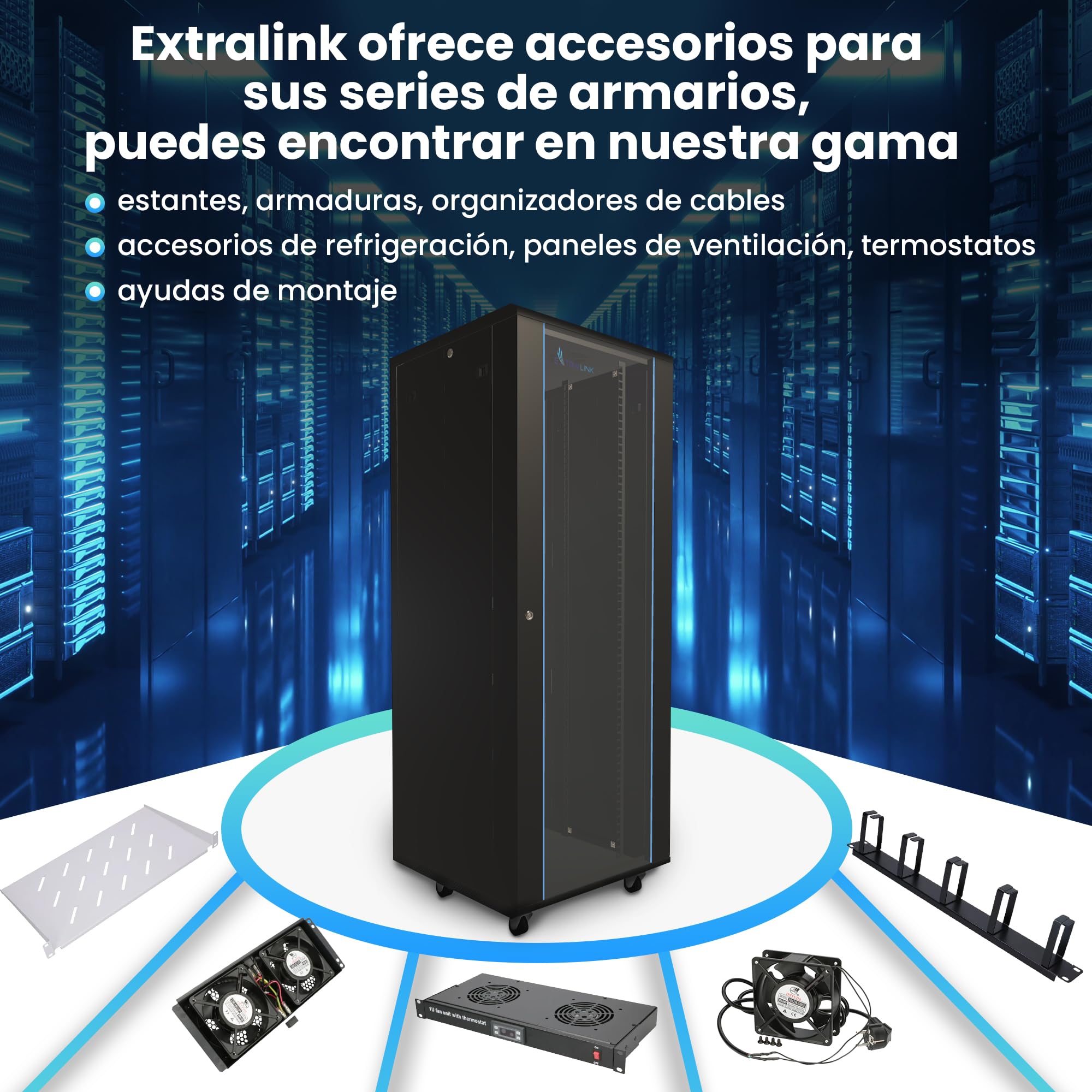Armario Rack 19 Pulgadas 37 U 600x800 Independiente Paneles Laterales Desmontables Marco para autoensamblaje Armario de Red para UPS Switch Vidrio Templado Negro Armario Rack de servidores