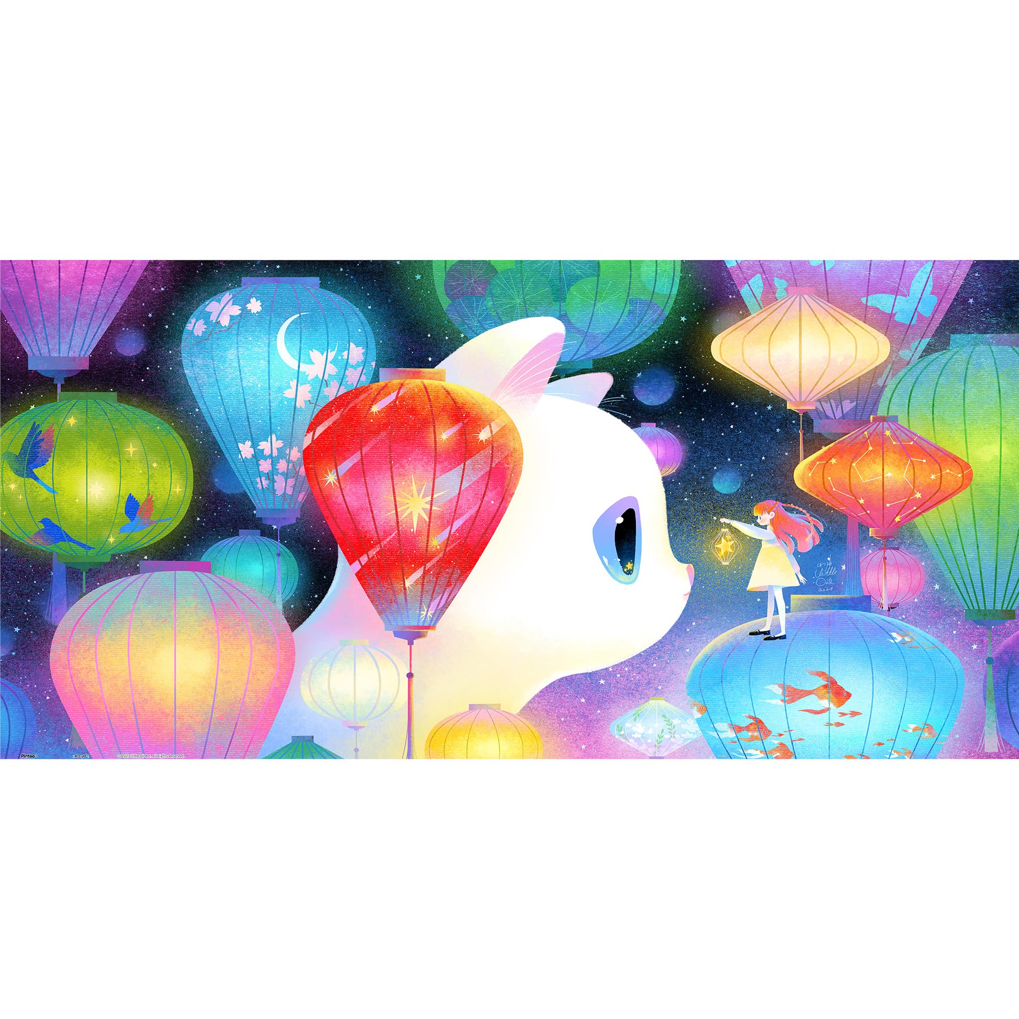 Pintoo Jigsaw Puzzles 800 Piece for Adults - Little Oil Art - Cat Whispers Beautiful Plastic Puzzle for Home Decor Zero Dust Easy Storage [H3324]
