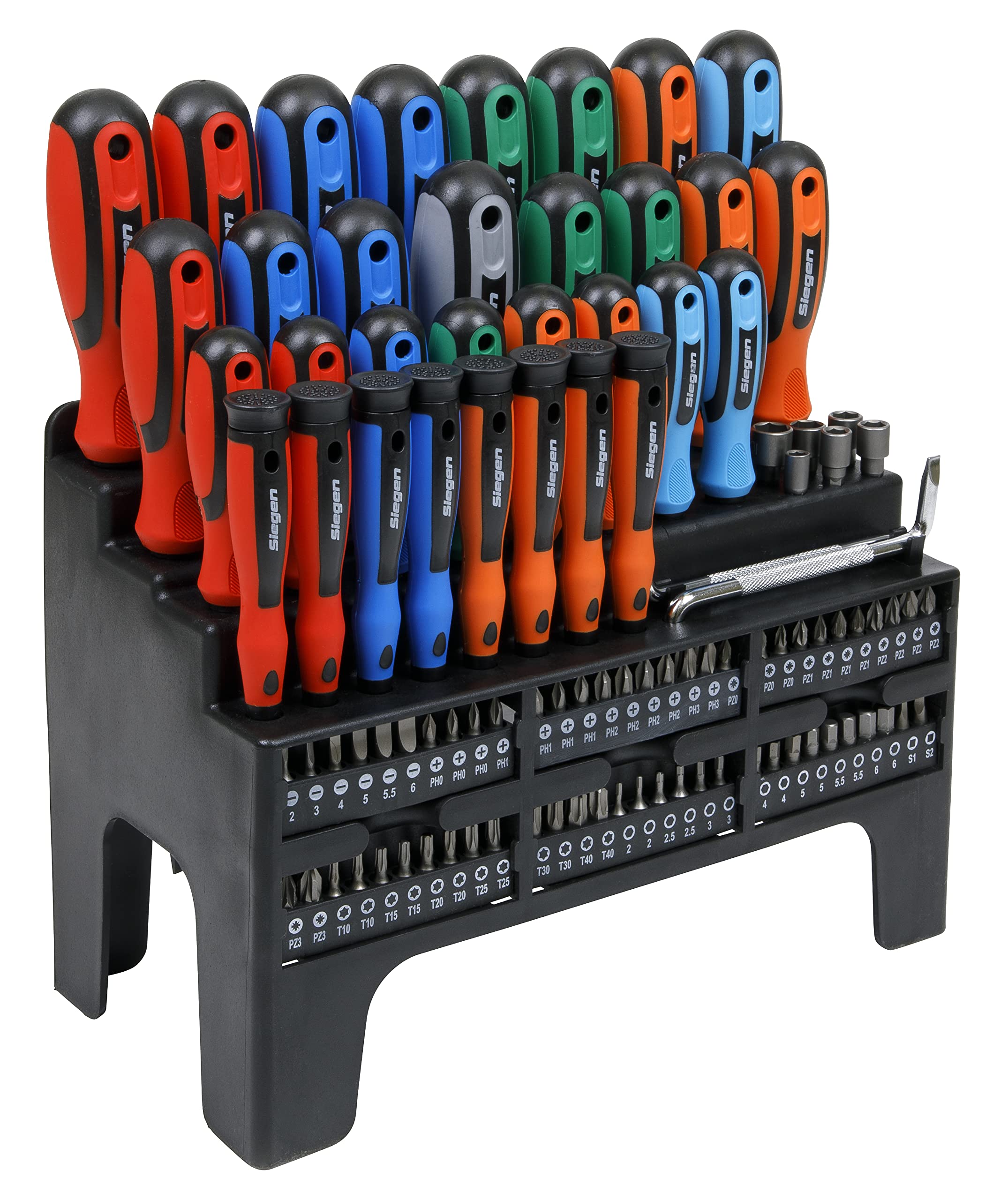 Sealey Screwdriver Bit Nut Driver Set 100 Pieces Slotted TRX-Star S01248