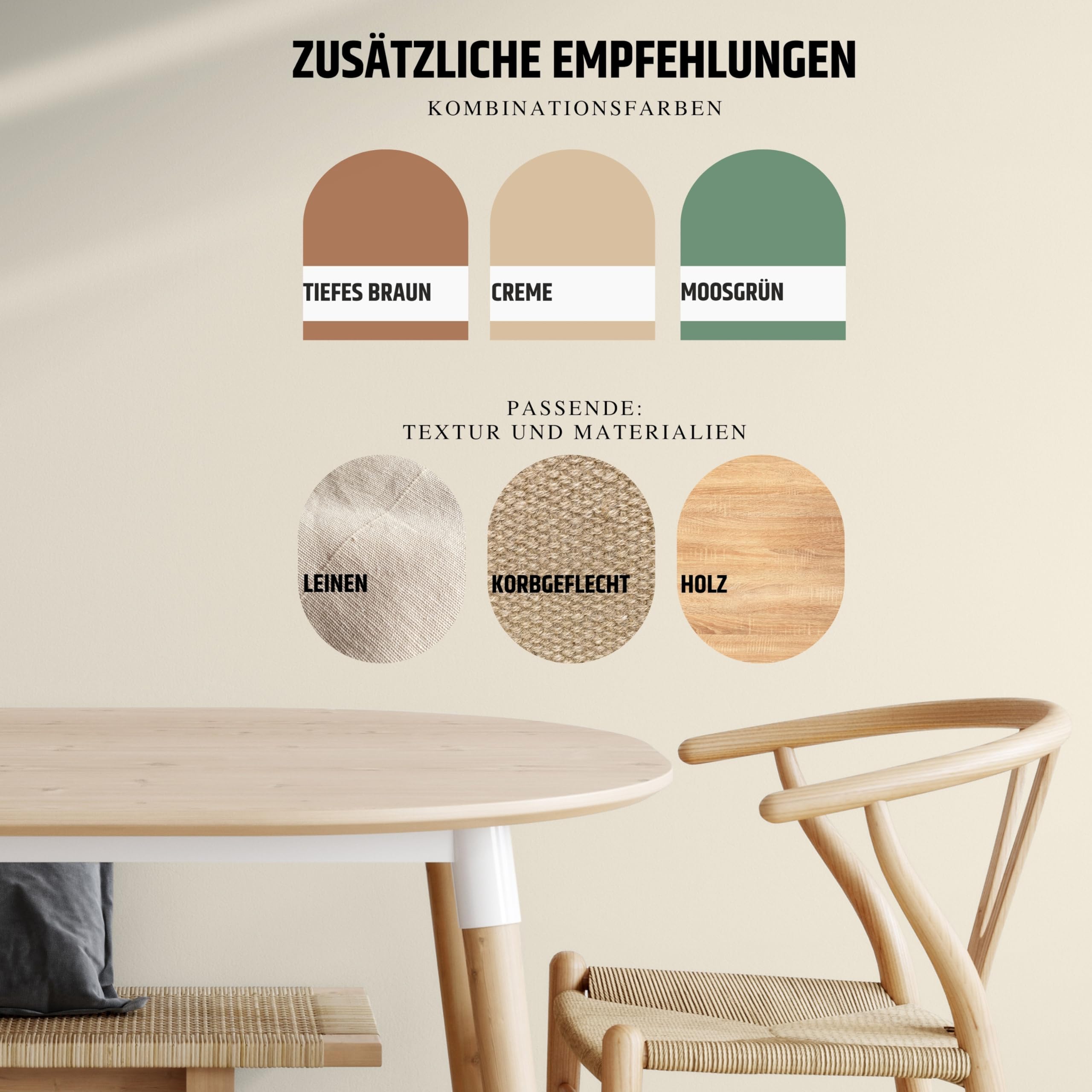 derendo Exklusive Wandfarbe beige 5L, Dispersionsfarbe innen, Innenwandfarbe matt, Deckkraftklasse 2