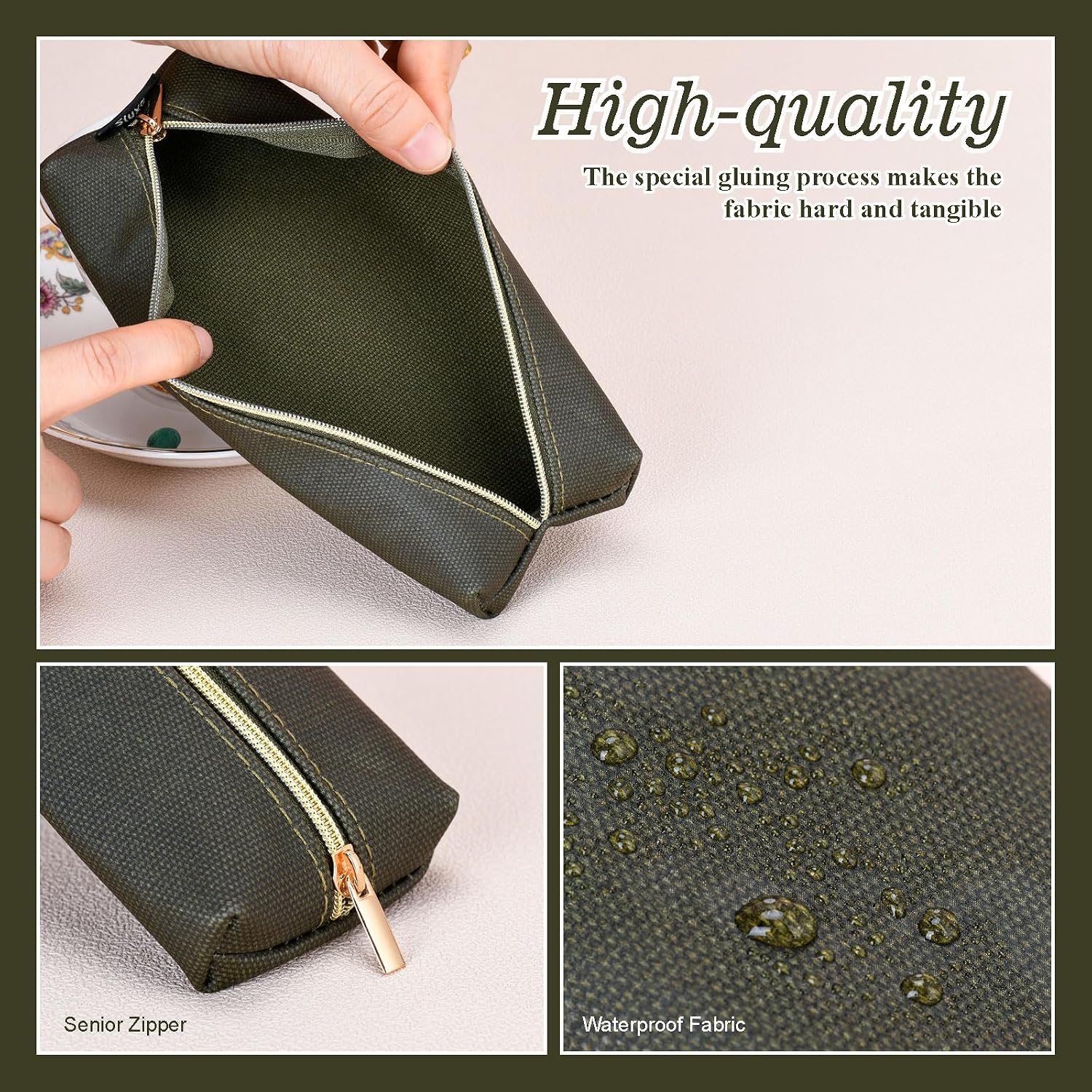 Luxury Pen cases for adults, Fashion pen case, Medium pencil case organizer ， Big Capacity pencil pouch. image 3