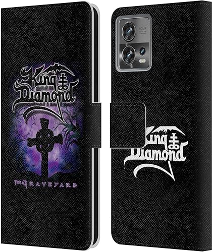 Head Case Designs Officially Licensed King Diamond Graveyard Album Poster Leather Book Wallet Case Cover Compatible with Motorola Moto Edge 30 Fusion