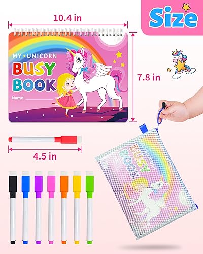 Miniatura 6 de Benresive Montessori - Libro ocupado para niños pequeños de 3 a 5 años, actividades de aprendizaje preescolar, libros para colorear de actividades