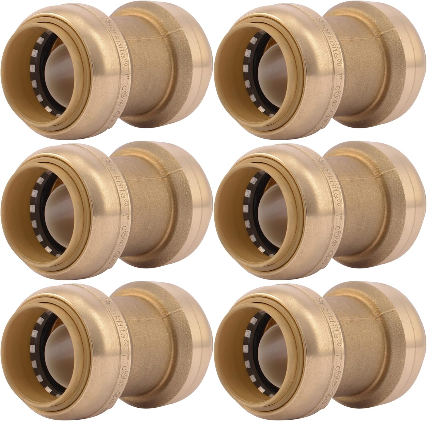 SharkBite 1 in Push-to-Connect Coupling (Pack of 6)