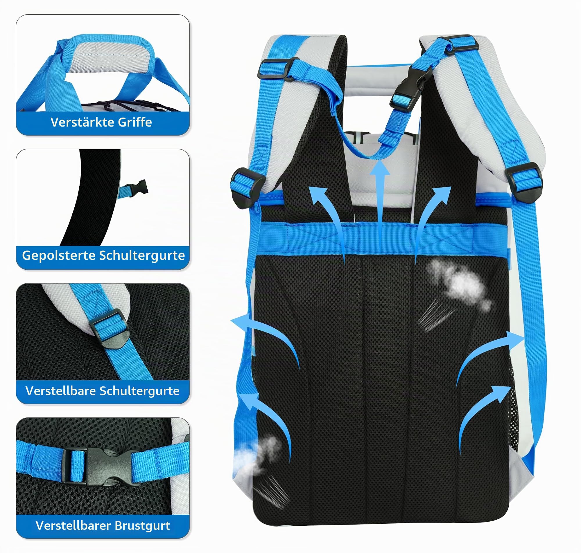 Kühlrucksack 40L, Leichter Rucksack mit Flaschenöffner, für Strand, Reisen, Camping und Mittagessen