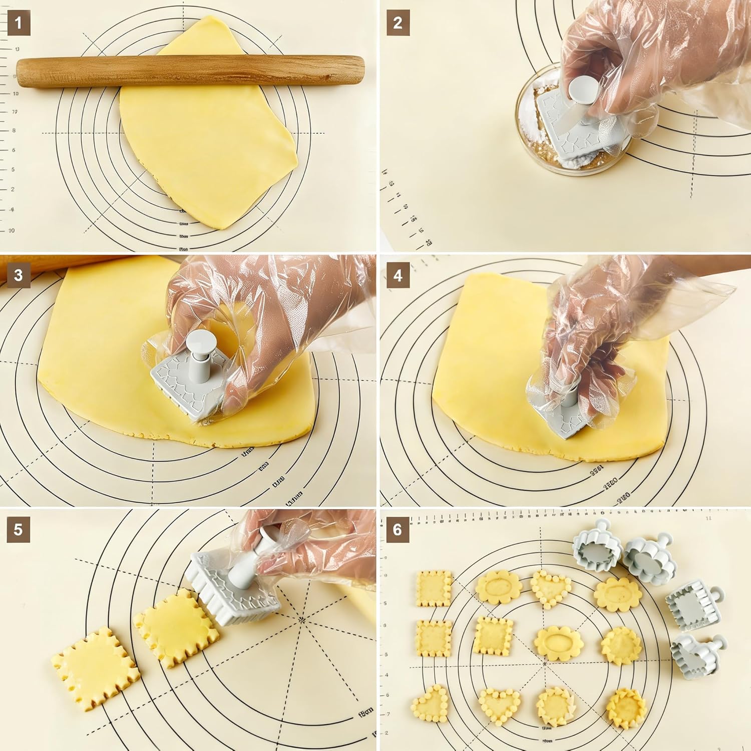 3D Jam Cookie Cutter, 3D Flower Biscuit Cutters Chocolate Sandwich Cookie Stamp Fun Cookie Press Mold for Baking Plunger Cookie Mold Fondant Molds - Image 7