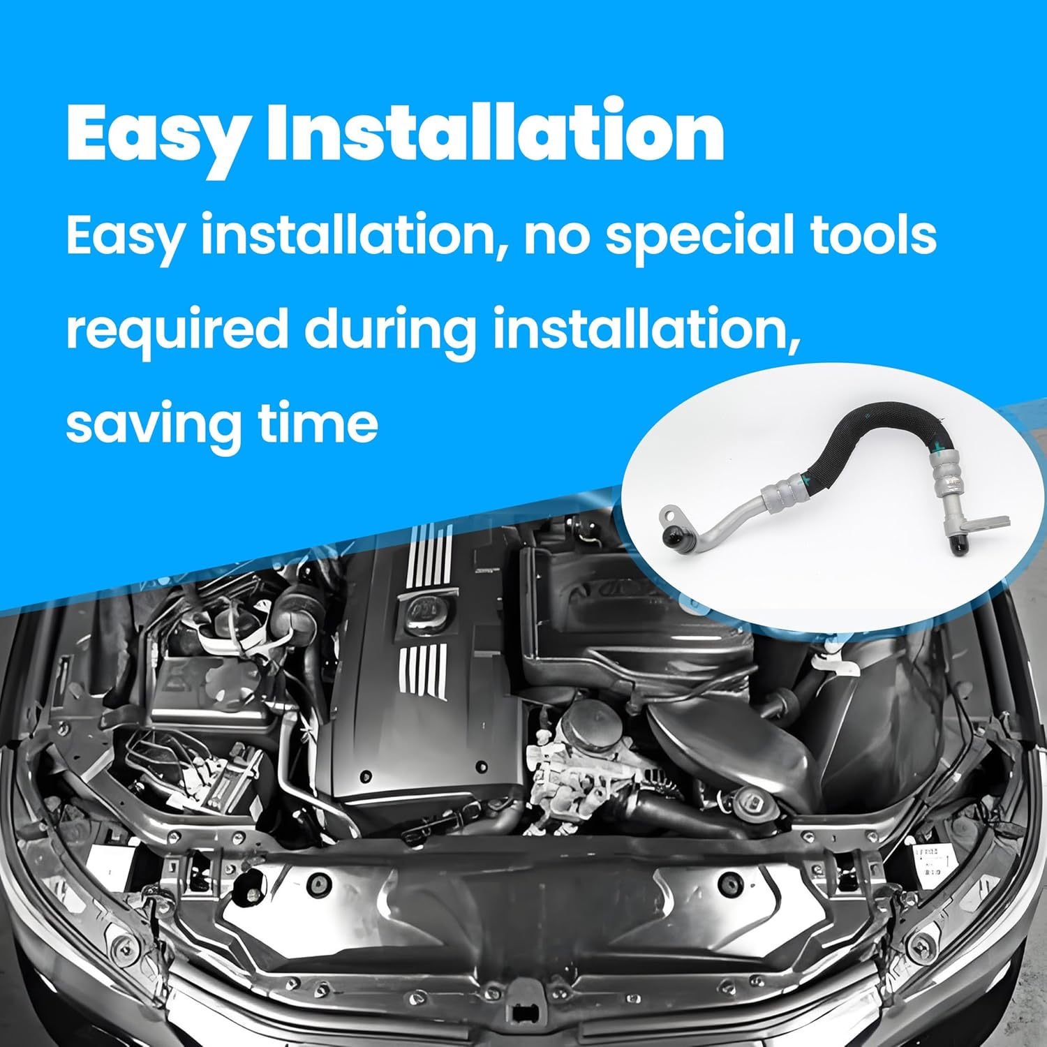 Engine Oil Cooler Line Outlet Hose Assembly Fit for BMW E60 E61 Series 535i xDrive 535xi 2008-2010 Replace ‎17227560980