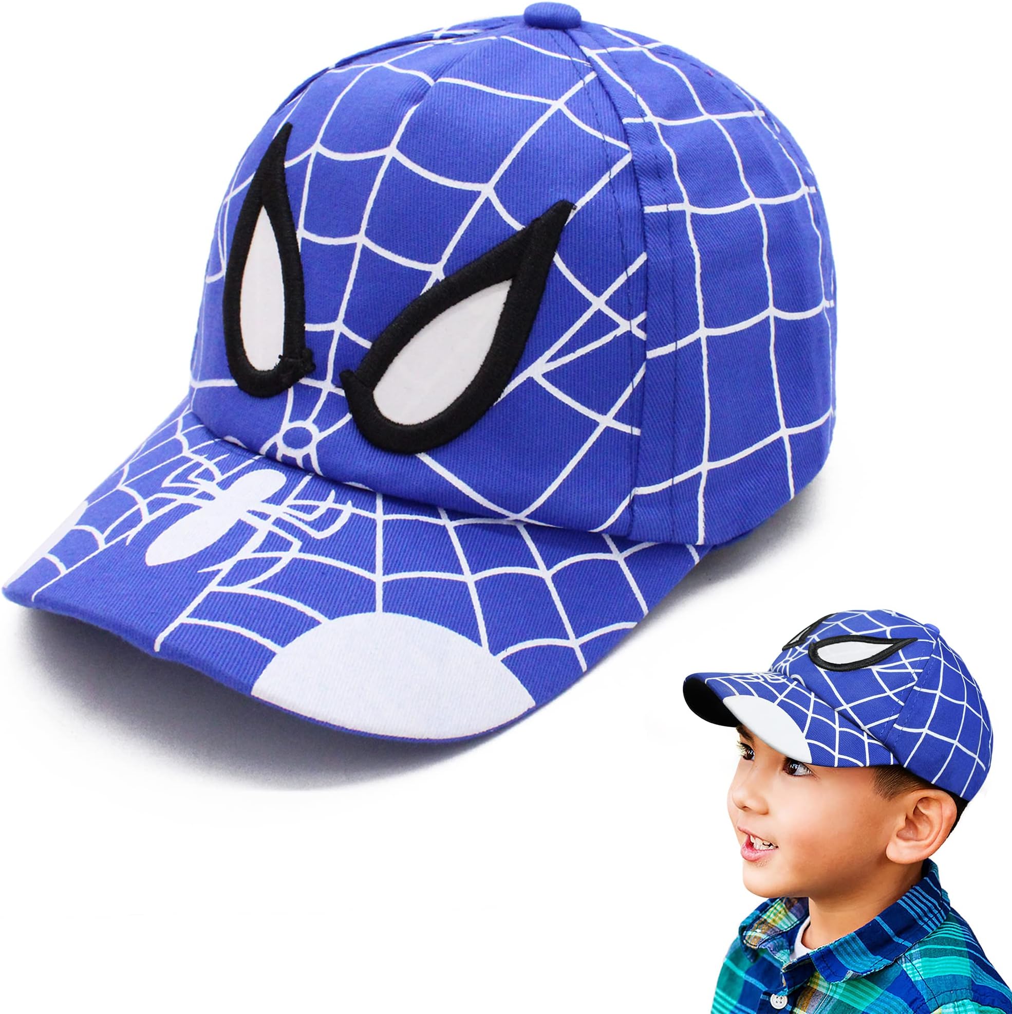 Web Cartoon Character Printed Little Cap for Kids, Baby Girls & Boys 3-12 Years (Blue), Web Blue, 4 Years-5 Years