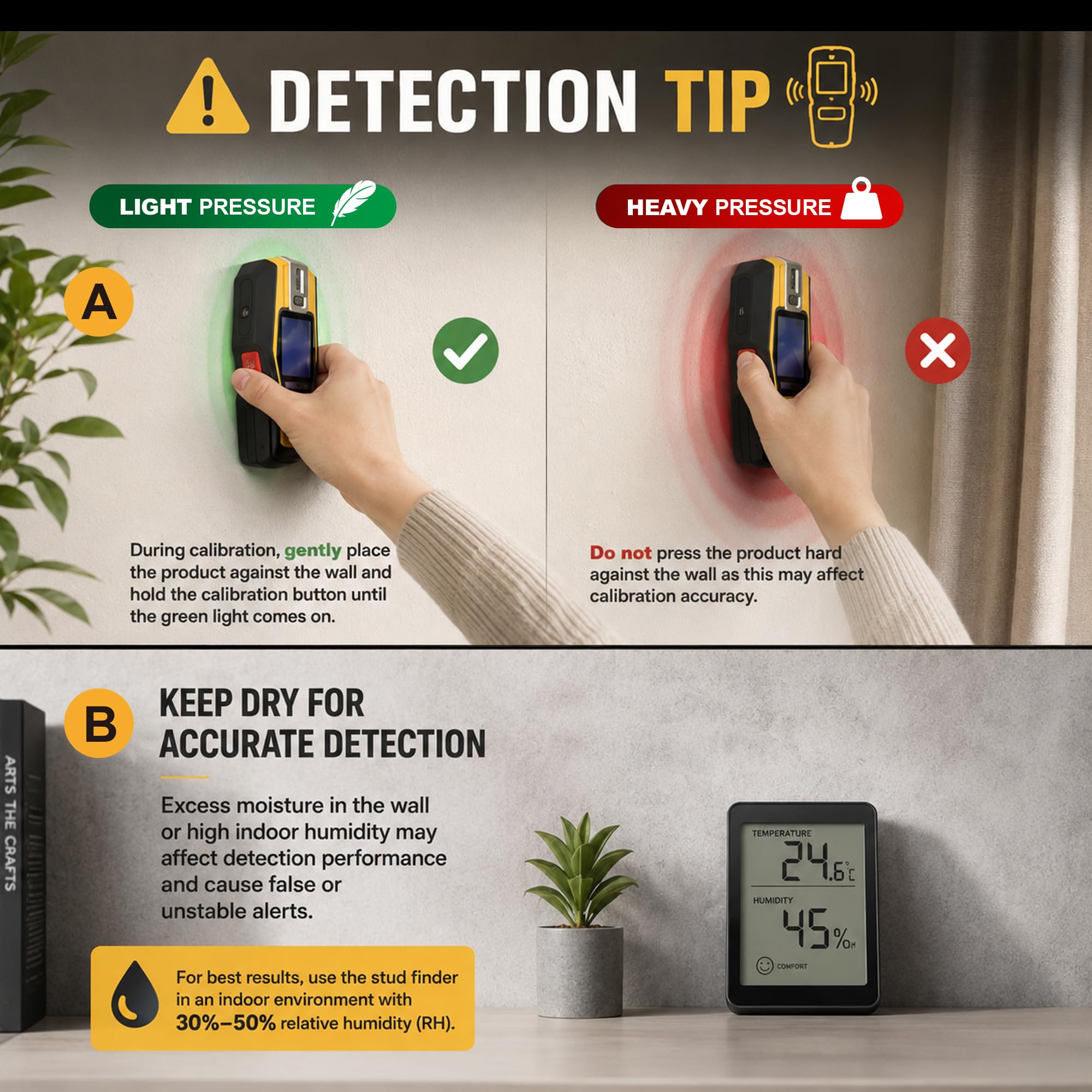 Prexiso 2-in-1 Stud Finder & Laser Level -3