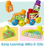 MEGA BLOKS First Builders Toddler Blocks Toy, Build ‘n Learn Portable Activity Table with 30 Pieces and Built-In Storage, Blue, Kids Ages 1+ Years