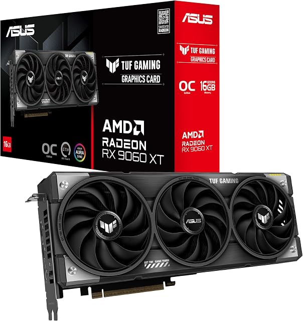 ASUS TUF Gaming Radeon RX 9060 XT 16GB GDDR6 OC Edition –…