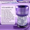 Dyson V12 Detect Slim elektrikli süpürge için yedek filtre, Absolute Extra/Total Clean/Fluffy aksesuar arka filtre yedek parçası 971517-01 (2 adet Hepa filtre 1 temizleme fırçası)